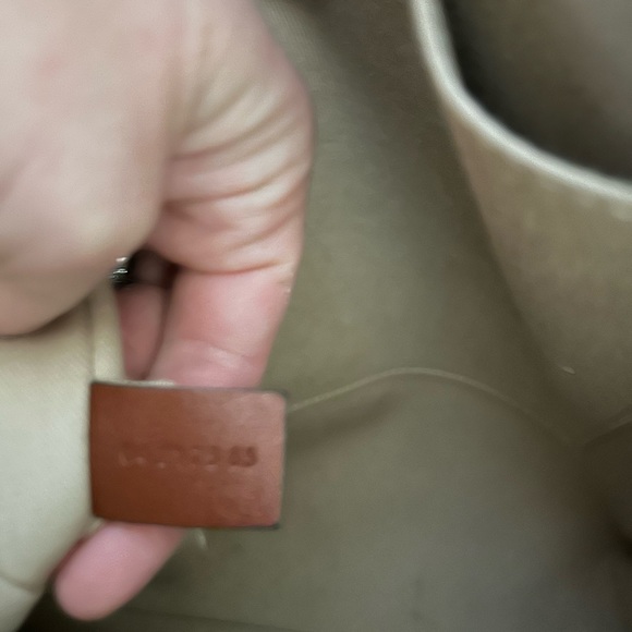 Chloe Brown Tote Bag with Cream Straps - Picture 7 of 16